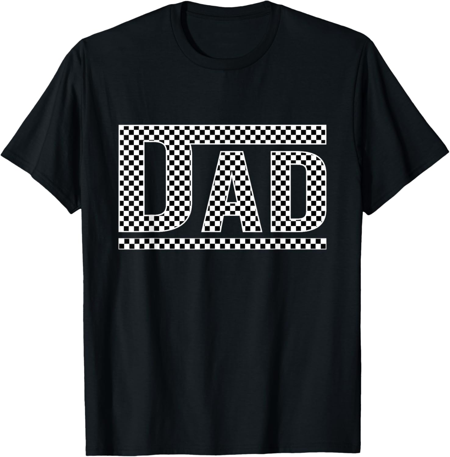 Checkered Dad Black White Funny Dad Father’s Day Mens Funny