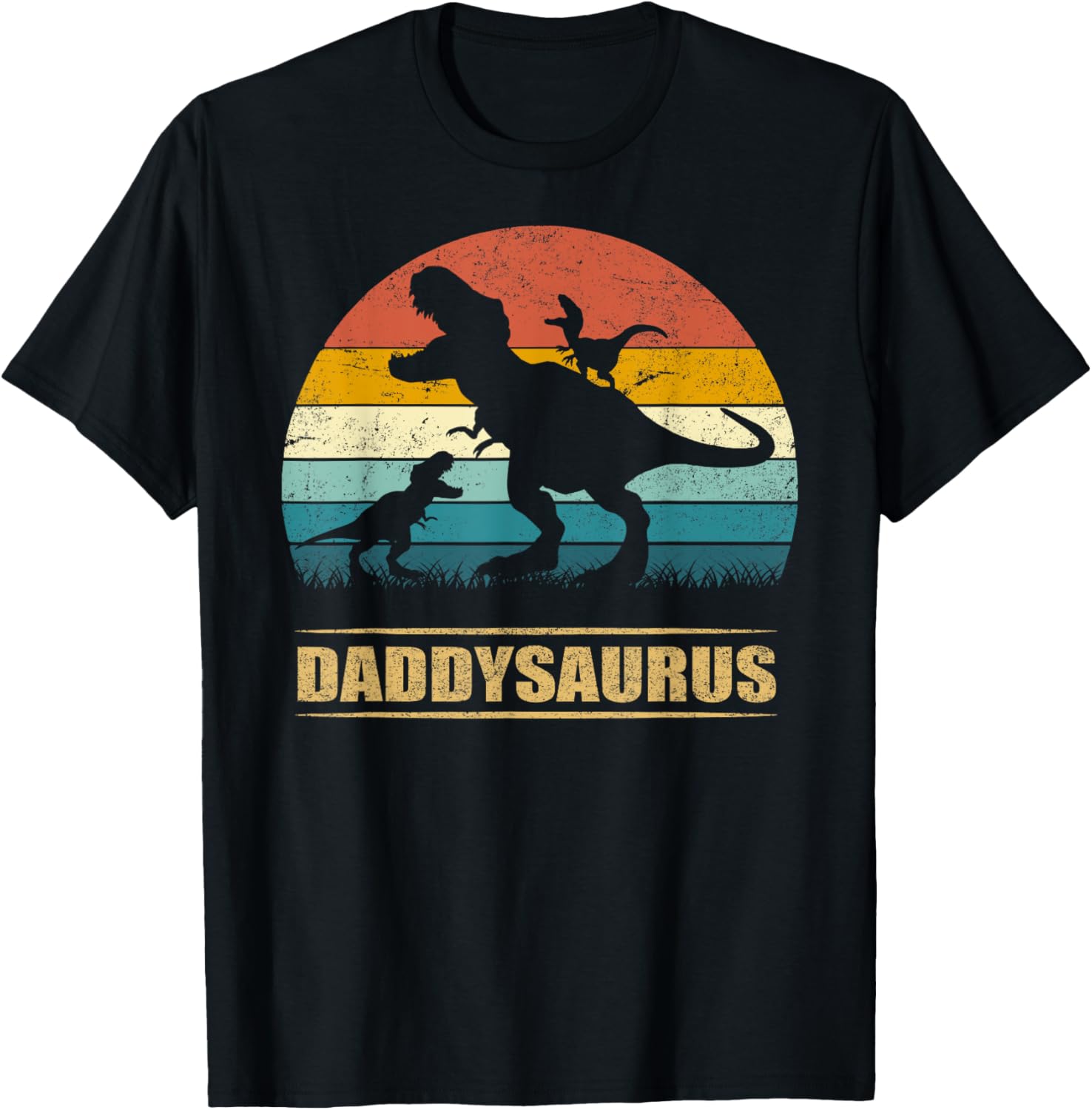 Daddy Dinosaur Daddysaurus 2 Two Kids Funny Father’s Day dad