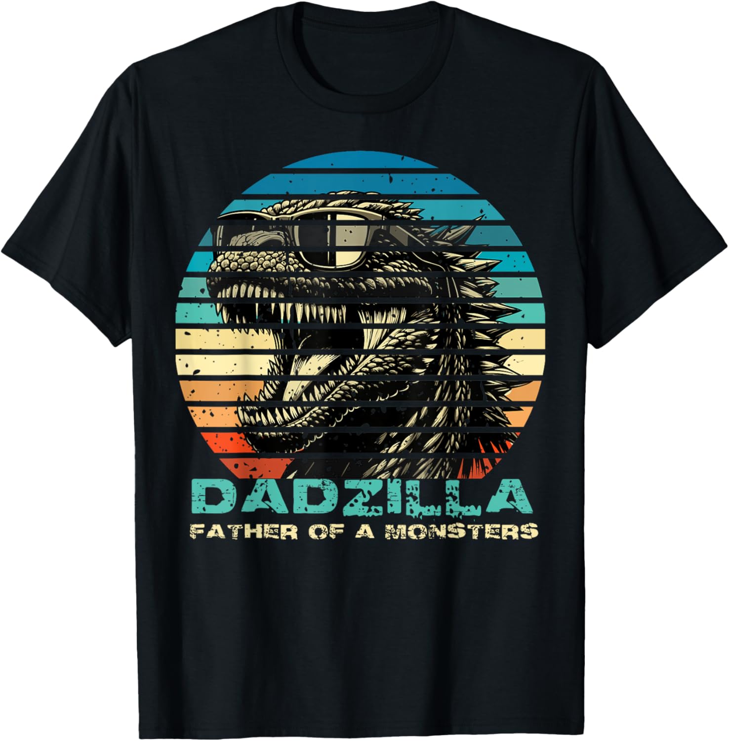 Dadzilla Father of a Monsters Funny Tee Father’s Day Vintage