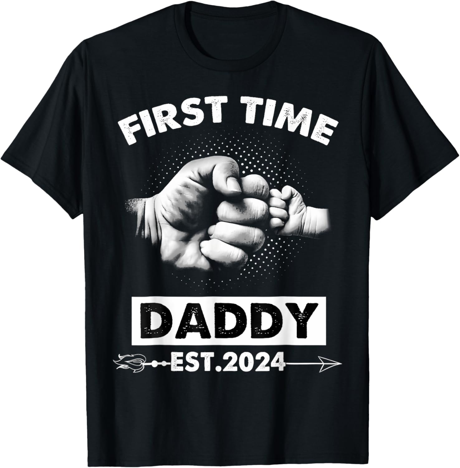 First Time Daddy New Dad Est 2024 Fathers Day Boy Girl Kids