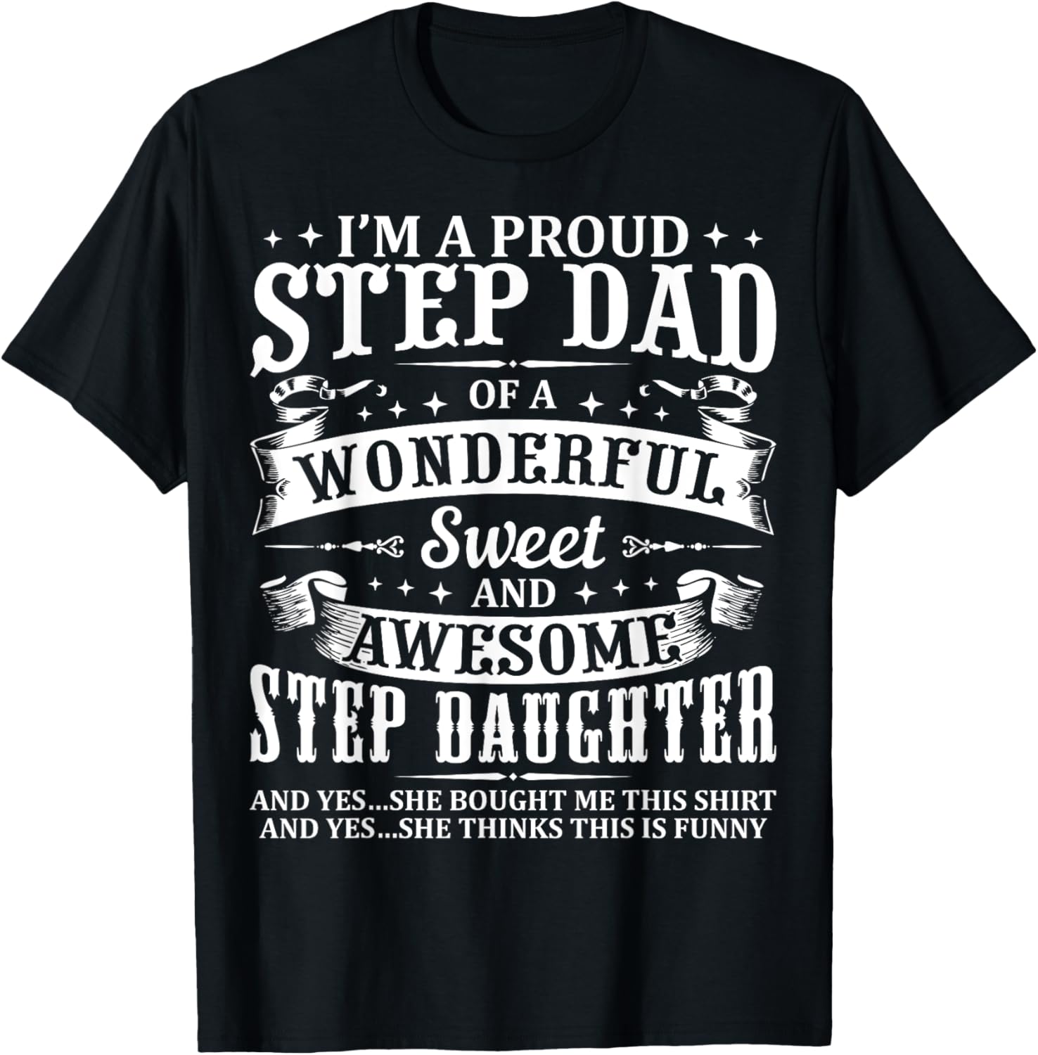 Funny Step Dad Fathers Day Christmas Step Daughter Stepdad