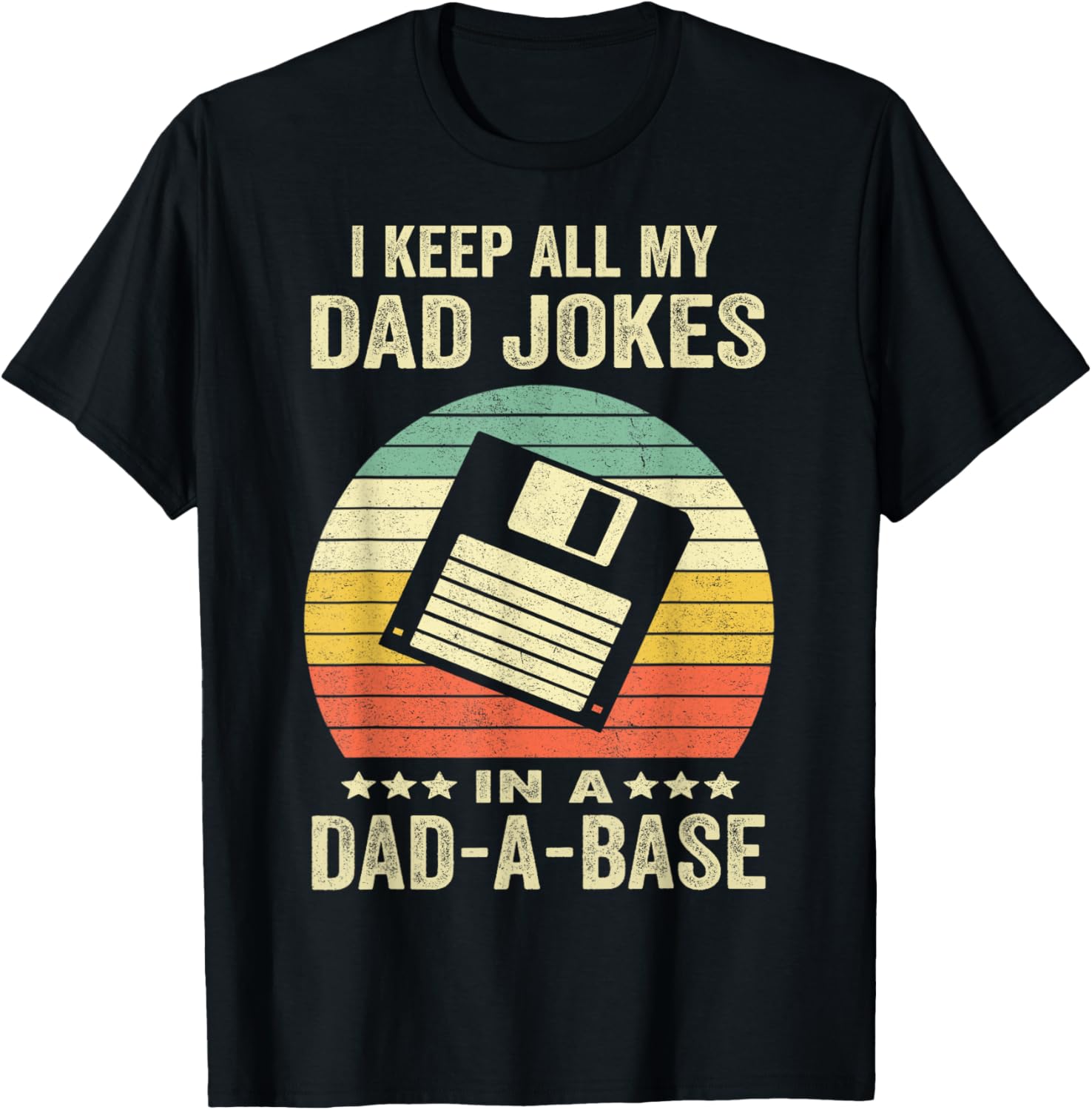 Mens Funny dad jokes in dad-a-base vintage for father’s day